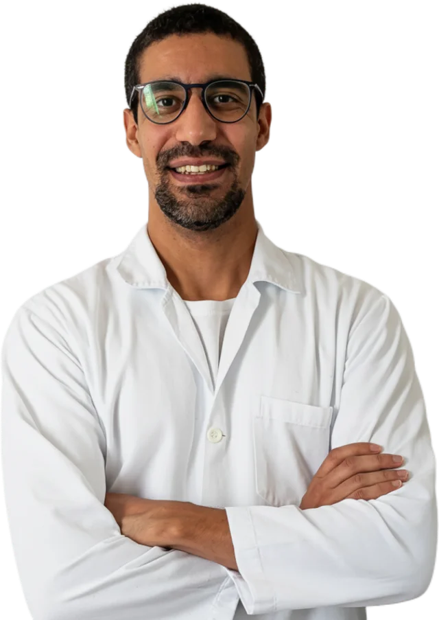 Douglas Campos, nutricionista esportivo de jaleco branco